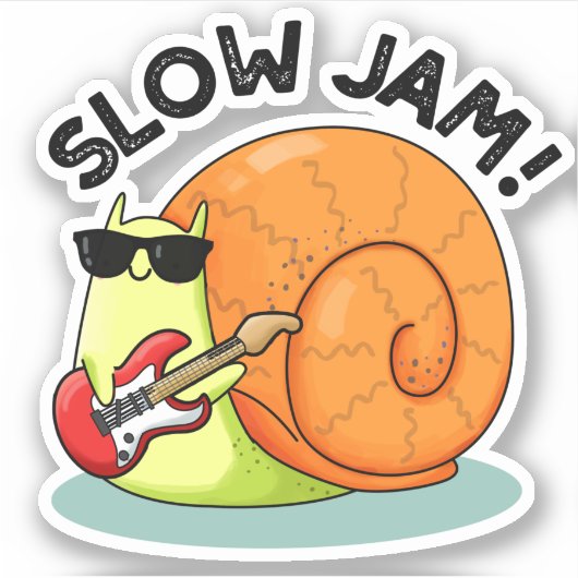Slow Jam Funny Music Animal Puff Aufkleber (Vorderseite)