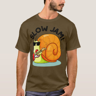 Slow Jam Funny Music Snail Puff 1 T-Shirt