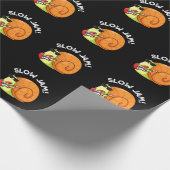 Slow Jam Funny Music Snail Puff Dark BG Geschenkpapier (Ecke)