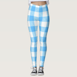 Slow-Living Sommer Himmel Kariert Leggings