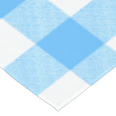 Slow-Living Sommer Karo-Himmel Tischdecke (Schrägansicht)