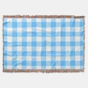 Slow-Living Sommer Karo Himmelblau Decke