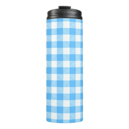 Slow-Living Sommer Karohemd Thermosbecher (Vorderseite)