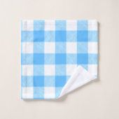 Slow-Living Summer Sky Check Badhandtuch Set (Waschlappen)