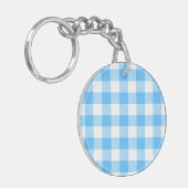 Slow-Living Summer Sky Check Schlüsselanhänger (Vorderseite links)