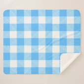 Slow-Living Summer Sky Check Sherpadecke (Vorderseite (Horizontal))