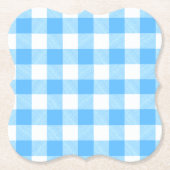 Slow-Living Summer Sky Check Untersetzer (Vorderseite)