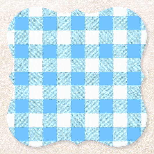 Slow-Living Summer Sky Check Untersetzer (Vorderseite)