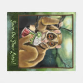 Slow Loris Smoothie Fleecedecke (Vorderseite (Horizontal))