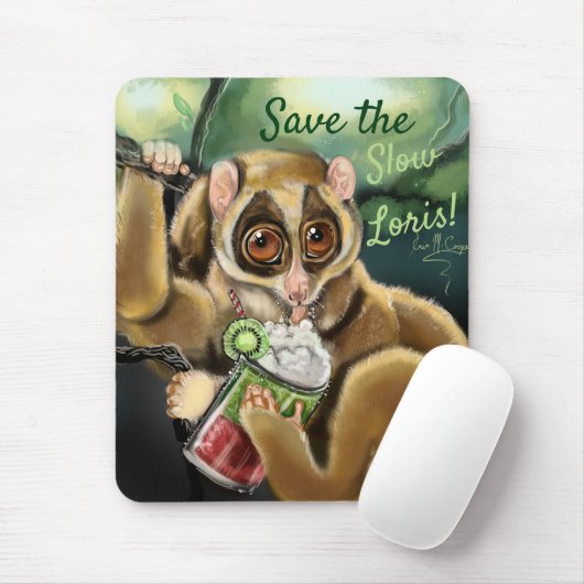 Slow Loris Smoothie Mousepad (Mit Mouse)