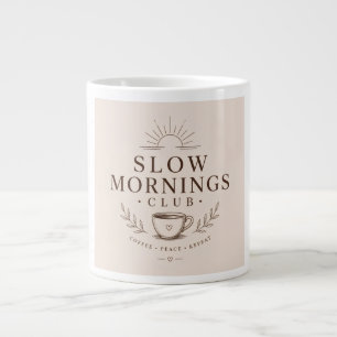 Slow Mornings Club Cozy Ästhetik Kaffee Design Jumbo-Tasse