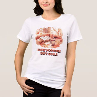 Slow Mornings Soft Souls T-Shirt – Cozy Herbst Äst Tri-Blend Shirt