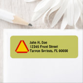 Slow Moving Sign Snail Mail Rücksendeadresse Label (Insitu)