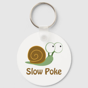 Slow Poke - Grüne und braune Schnecke Schlüsselanhänger