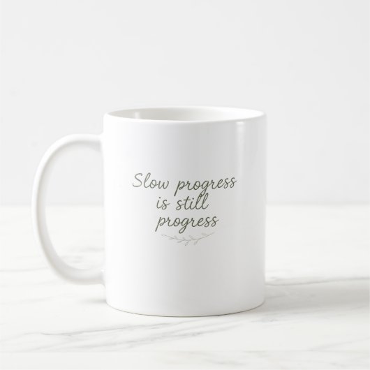 Slow Progress Is Still Progress – Minimal Nature Kaffeetasse (Links)