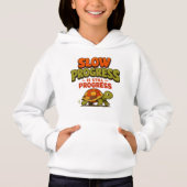 Slow Progress Is Still Progress Turtle Motivation Hoodie (Vorderseite)