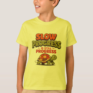 Slow Progress Is Still Progress Turtle Motivation T-Shirt