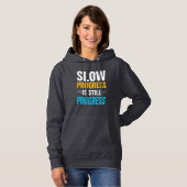 Slow Progress Is Still Progress – Winter Motivatio Hoodie (Vorne ganz)