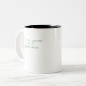 Slow Progress Is Still Progress Zweifarbige Tasse (Vorderseite Links)