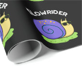 Slow Rider Funny Low Rider Snail Pub Dark BG Geschenkpapier (Rolleneckpunkt)