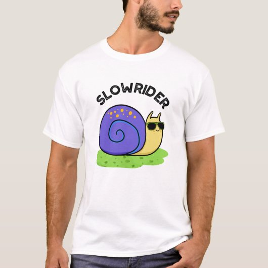 Slow Rider Funny Low Rider Snail Pub T-Shirt (Vorderseite)