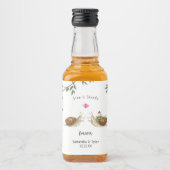 Slow & Steady Snail Wedding Favor Alkoholflaschenetikett (Vorderseite)