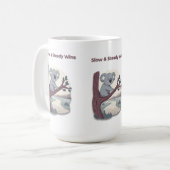 **"Slow & Steady Wins – Motivational Cute Koala "* Kaffeetasse (Vorderseite Links)