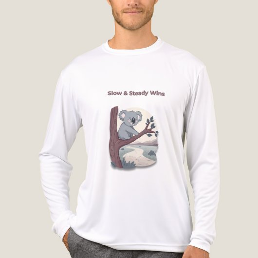 **"Slow & Steady Wins – Motivational Cute Koala "* Tri-Blend Shirt (Vorderseite)