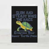 Slow Steady Wins The Race Inner Turtle Pace Funny  Karte (Vorderseite)
