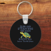 Slow Steady Wins The Race Inner Turtle Pace Funny Schlüsselanhänger (Vorderseite)