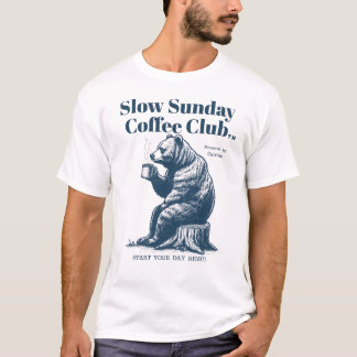 Slow Sunday Coffee Club Coffee Bear T-Shirt