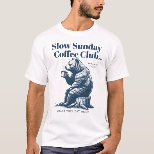 Slow Sunday Coffee Club Coffee Bear T-Shirt (Vorderseite)