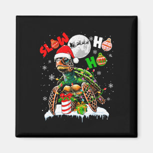 Slow Turtle Santa Laugh Weihnachtssee Tiere Liebe Magnet