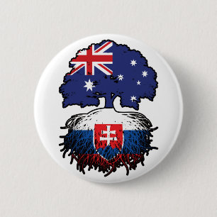 Slowakei - Australisches Australien Tree Roots Button