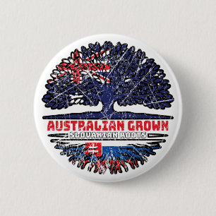 Slowakei - Australisches Australien Tree Roots Button