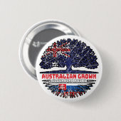 Slowakei - Australisches Australien Tree Roots Button (Vorne & Hinten)