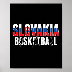 Slowakei Basketball Fans Jersey Slowakische Flagge Poster