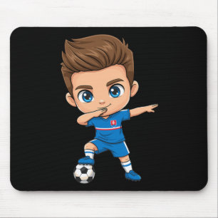 Slowakei Dab Kid Goal Cartoon Slowakische Flagge F Mousepad