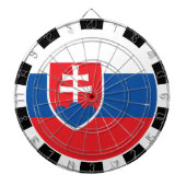 Slowakei Dartboard & Slovakia Flagge / Spielbrett Dartscheibe (vorne)