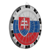 Slowakei Dartboard & Slovakia Flagge / Spielbrett Dartscheibe (Vorderseite Links)