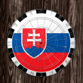 Slowakei Dartboard & Slovakia Flagge / Spielbrett Dartscheibe