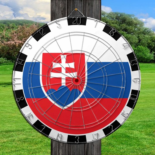 Slowakei Dartboard & Slovakia Flagge / Spielbrett Dartscheibe