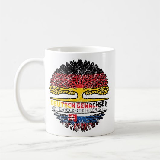 Slowakei Deutsch Deutschland Baum Kaffeetasse (Links)