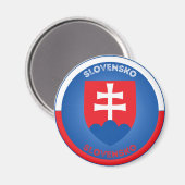Slowakei-Erbe-Emblem Magnet (Vorderseite/Rückseite)