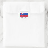 Slowakei-Flag Runder Aufkleber (Tasche)