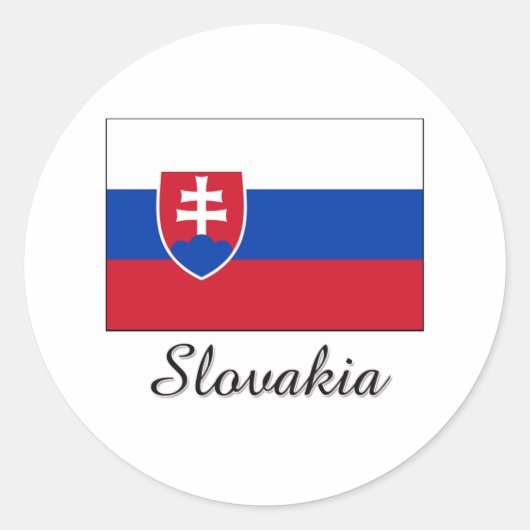 Slowakei-Flag Runder Aufkleber (Vorderseite)