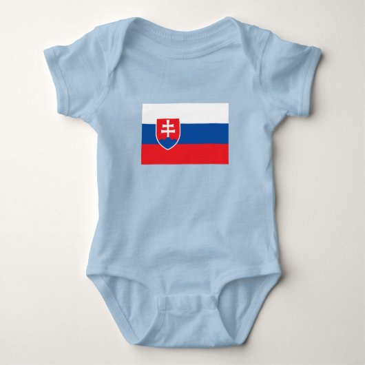 Slowakei-Flagge Baby Strampler (Vorderseite)