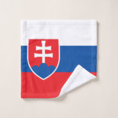 Slowakei-Flagge Badhandtuch Set (Waschlappen)