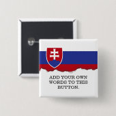 Slowakei-Flagge Button (Vorne & Hinten)