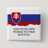 Slowakei-Flagge Button (Vorderseite)